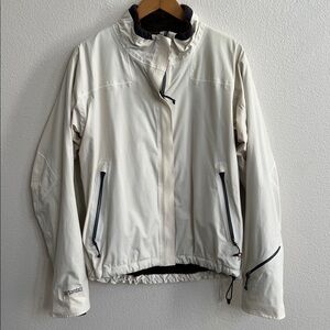 MOUNTAIN HARDWEAR Women's Conduit Softshell Ivory Jacket Fleece Lined Size L